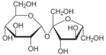 Saccharide molecuul, deze bestaat uit veel glucose of fructose moleculen.