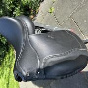 TK: 17 inch Letek leren dressuurzadel ZGAN