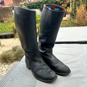 Leren rijlaarzen zonder rits of veters