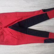 Rijbroek met kunstlederen zitvlak, rood en blauw, mt. 36-42
