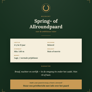 Spring/allround paard gezocht