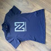 *NIKKIE* Trainingsshirt, maat 38, blauw/zilver, nog NIEUW! 