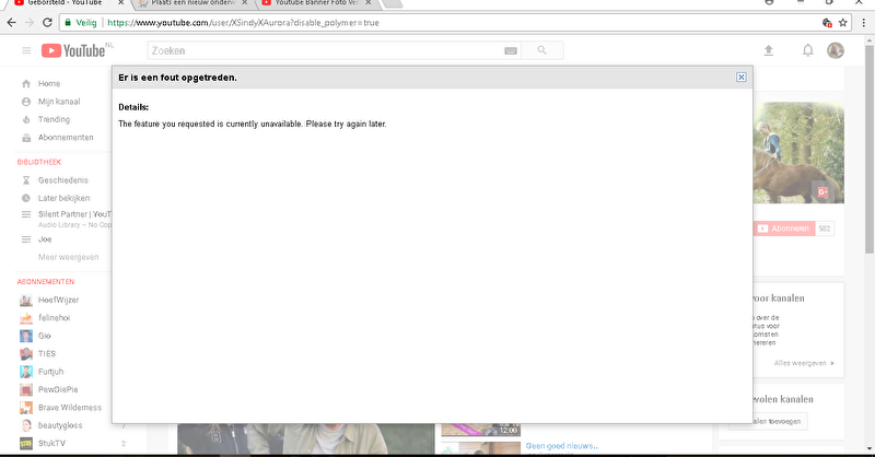 Youtube Werkt Niet Mee Bokt Nl