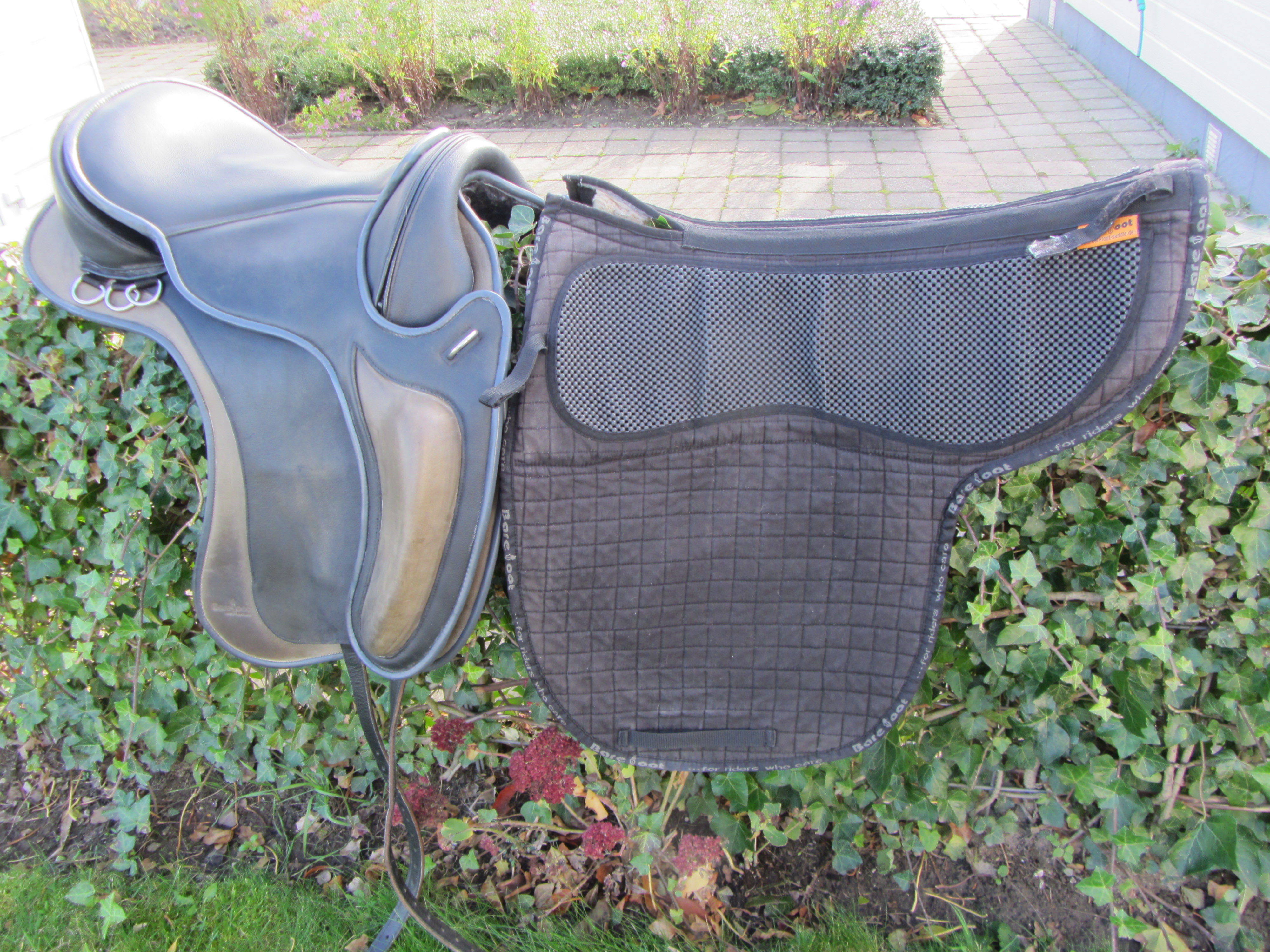Barefoot Cheyenne boomloos zadel, zwart leer, maat 1