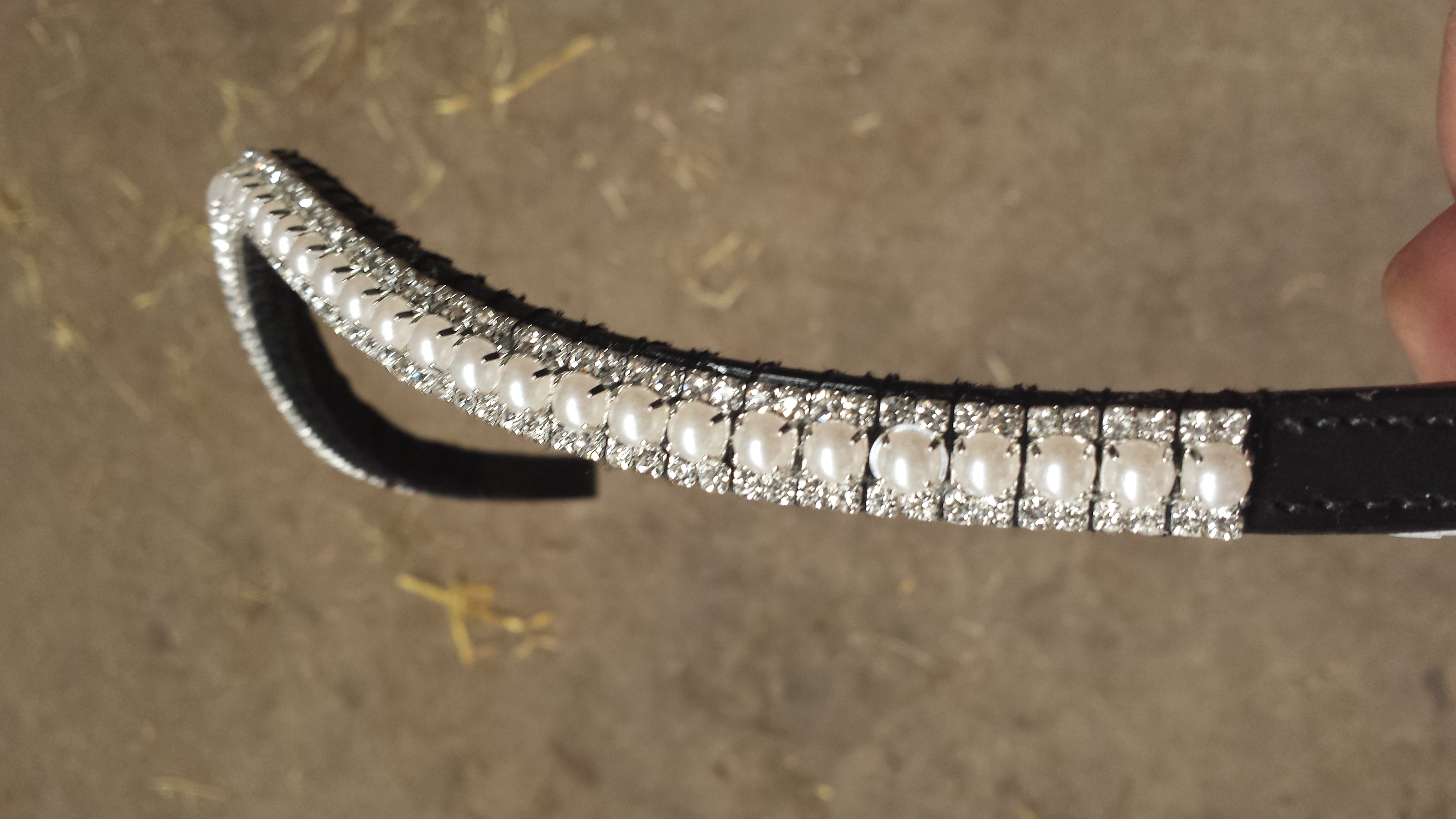 ExionPro Glittery & Fancy Blue U-Shaped Crystal Browband – Bridles & Reins
