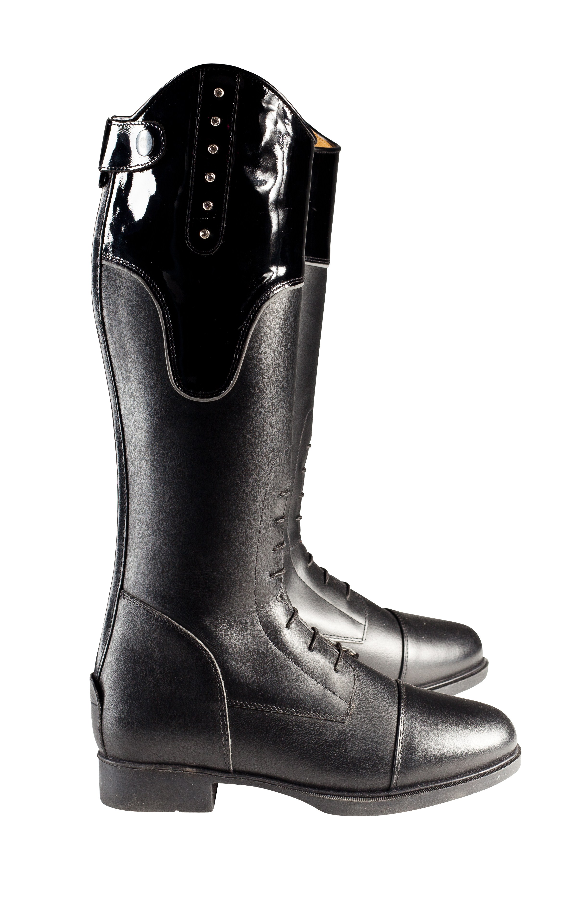 Happy Boot PVC Rijlaarzen Zwart/Groen - Waterdichte Laarzen Met Synthetische Voering Voor Dames En Heren - Maat 5