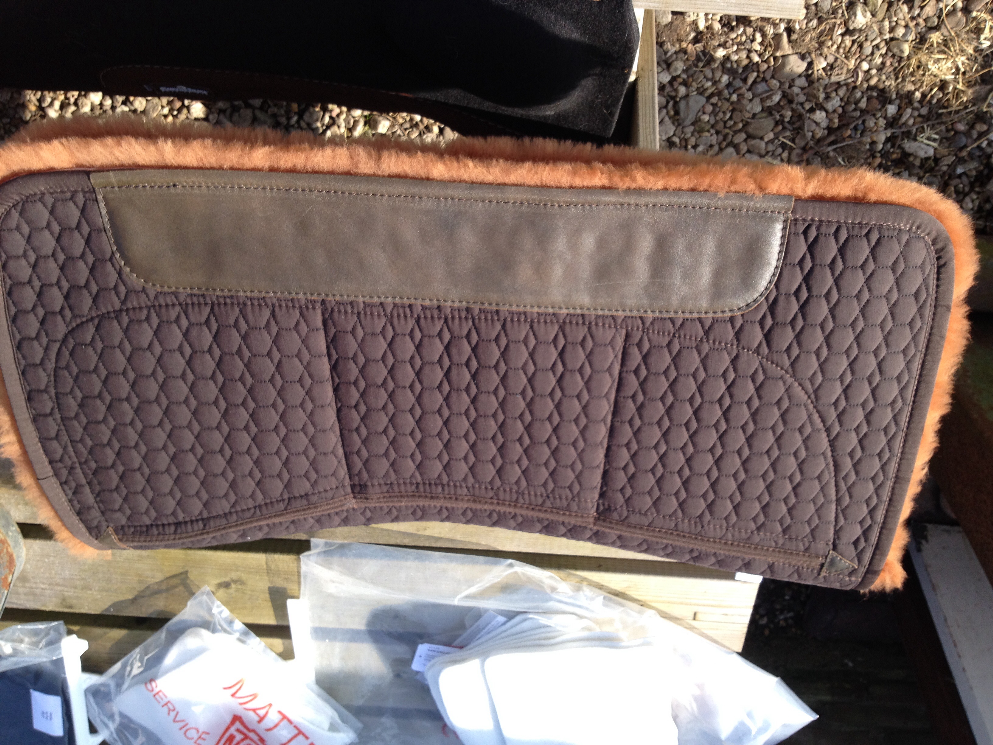 Mattes western pad met inlages Bokt.nl