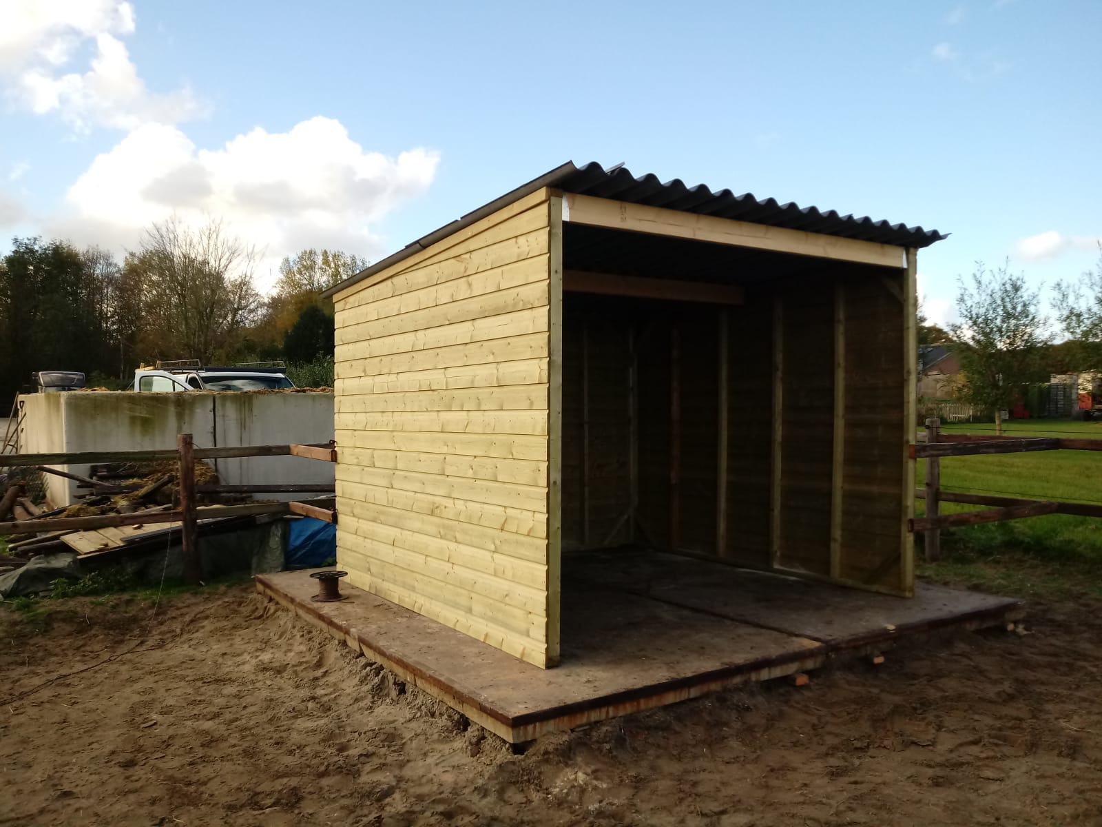 3x3m Houten schuilstal 'Basic' Bokt.nl