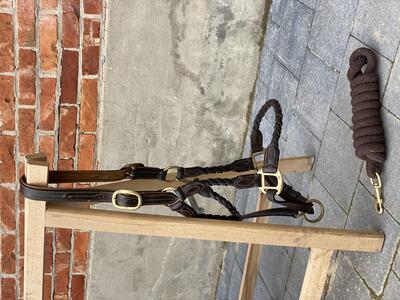 Tough 1 Royal King Gevlochten Lederen Halster – Stevig, Luxe & Verstelbaar Voor De Meeste Paarden